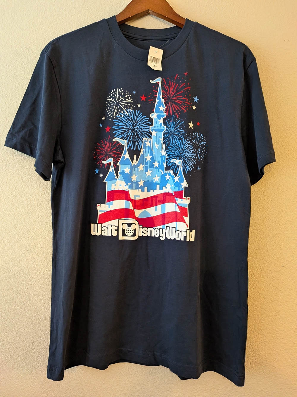Disney Navy Blue Patriotic Castle T-Shirt